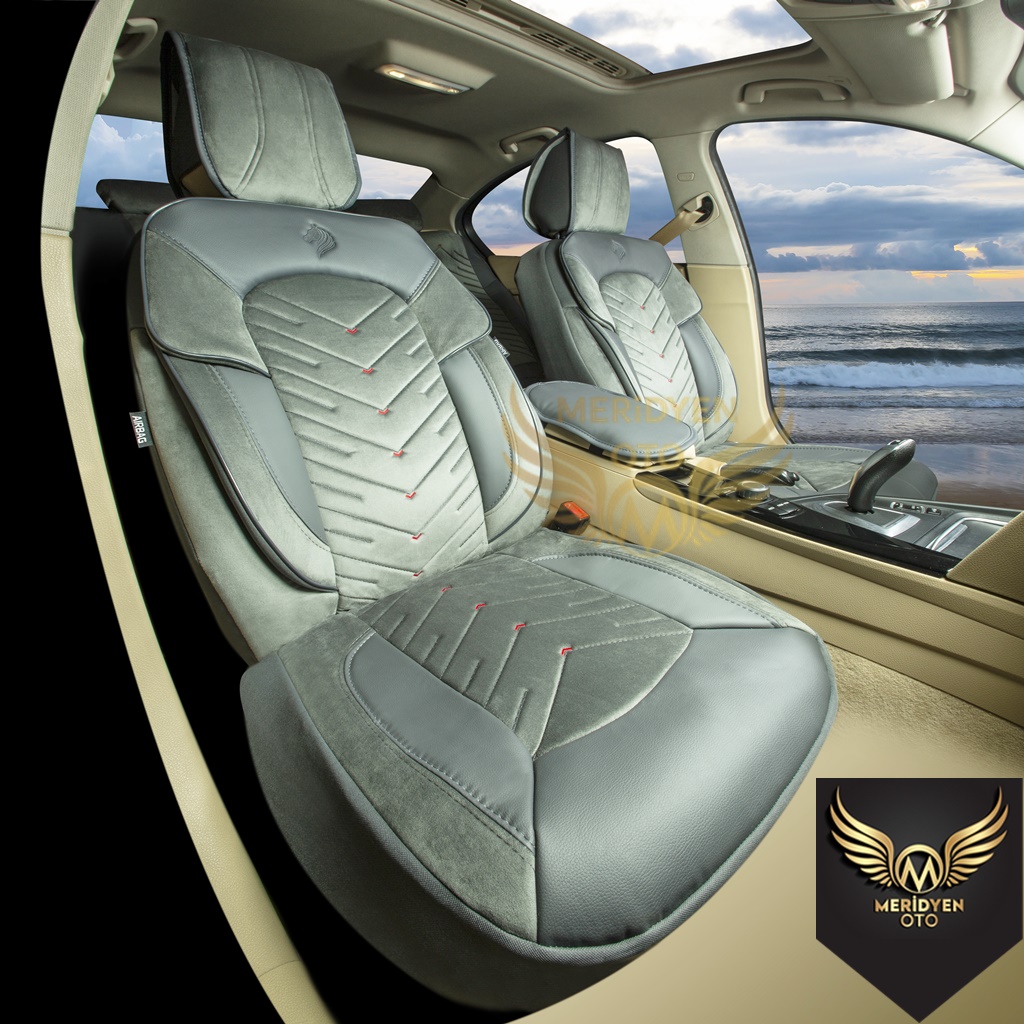 GT Premium Alkantara Kumaş Füme Deri Oto Kılıfı